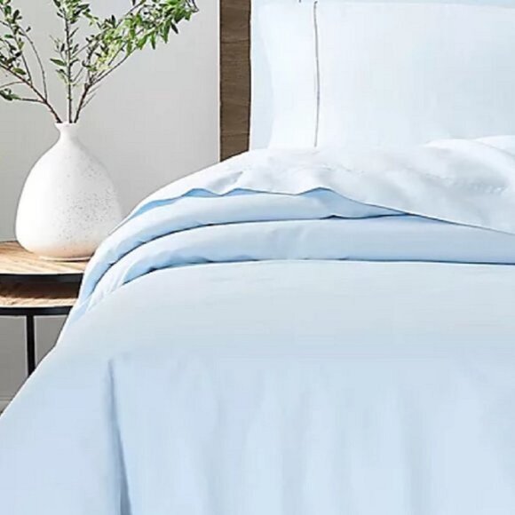 new LIGHT BLUE Wamsutta 350 TC 100% Egyptian Cotton Sateen FULL Sheet Set - Picture 1 of 8